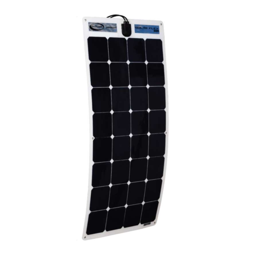 Flexibles Solarmodul Solarpanel Flexible 100W 12V Volt Mono Backcontact schwarz 
